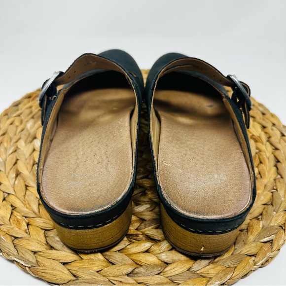 Dansko Britney Clogs Mary Jane Nubuck Leather Slip-On Mules Size 39 - Picture 7 of 8